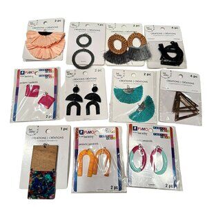 Jewelry Making Supply Lot Clay Bead Pendants Components DIY Crafts Boho Tasseles